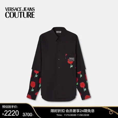 【季末优惠】VERSACE JEANS COUTURE 男士Roses叠层衬衫商品大图
