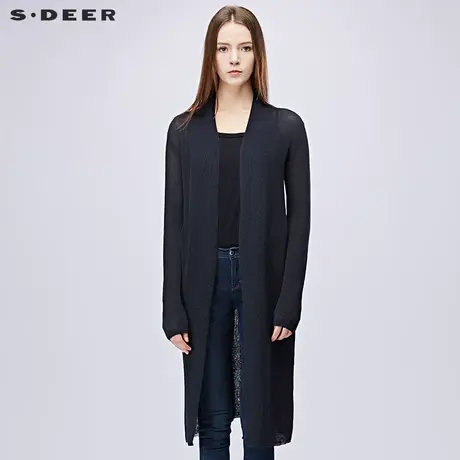 sdeer圣迪奥秋装新款前短后长字母休闲长袖衬衫女S18380539图片
