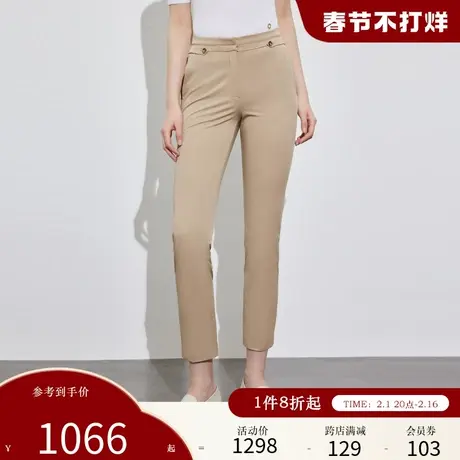 Scofield女装职场干练简约易搭利落直筒裤夏季裤子图片
