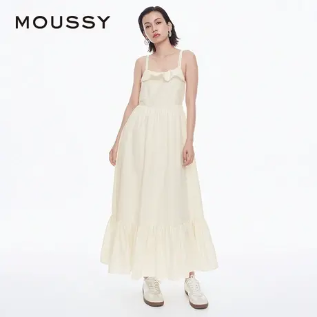 MOUSSY 夏季新品甜美森系荷叶边露背吊带连衣裙028HAZ30-0351图片