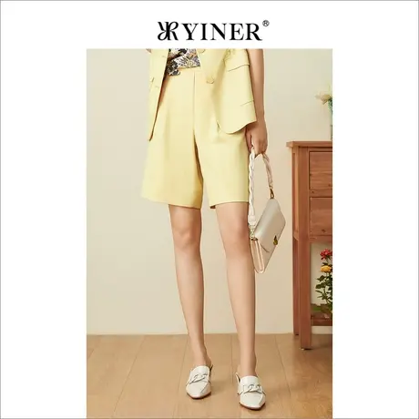 YINER音儿女装夏季法式优雅通勤气质西装短裤休闲裤图片