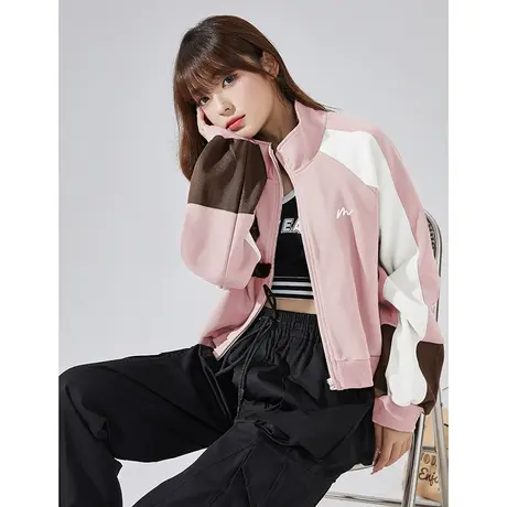 唐狮棒球服女ins潮短外套秋季新美式复古秋冬加厚夹克上衣图片
