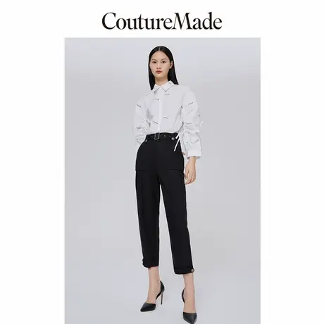 CoutureMade休闲裤子女秋冬清仓宽松七分工装风高腰for veromoda图片