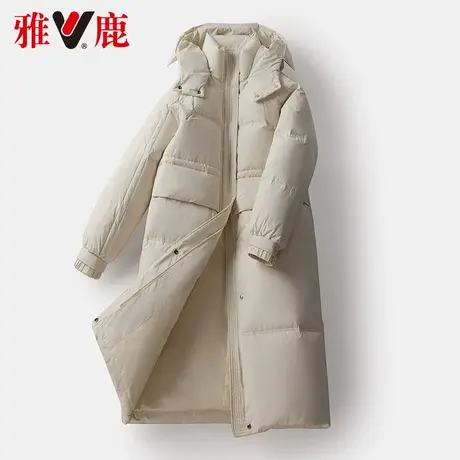 雅鹿羽绒服女中长款2022冬季新款休闲宽松连帽保暖加厚品牌外套潮图片