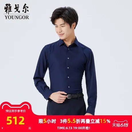 【商场同款】雅戈尔男士长袖衬衫春季新款官方商务休闲长袖衬衫男图片