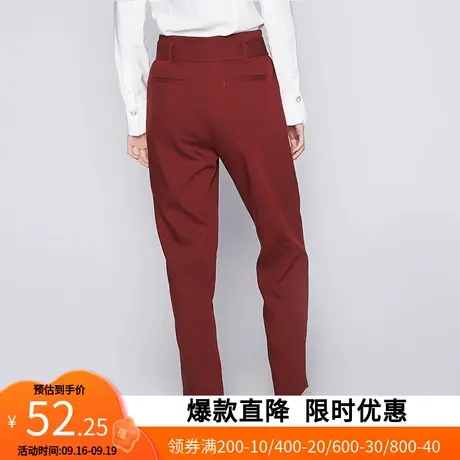 艾格2022年夏天新品纯色时尚休闲裤女z1443图片