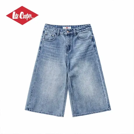 Lee Cooper/李库珀 宽松阔腿牛仔中裤女款夏季潮流复古工装五分裤图片