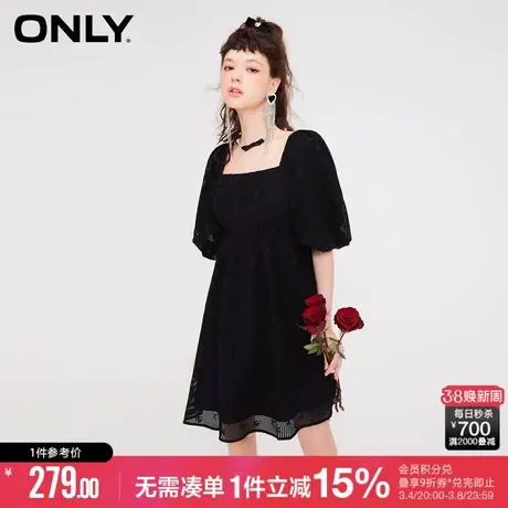 ONLY冬季气质蕾丝娃娃裙小黑裙显瘦连衣裙女|123107012图片