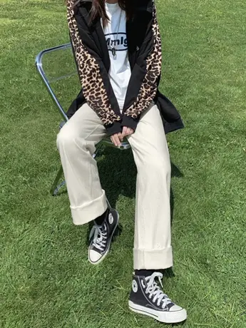 薄款小个子直筒牛仔裤女春秋2023新款高腰宽松显瘦时尚阔腿裤垂感图片