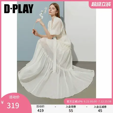 DPLAY【初恋裙系列】2025年夏季新款白色连衣裙女法式裙子长裙图片