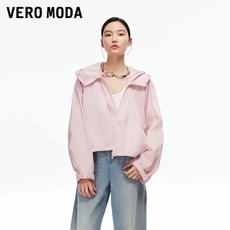 Vero Moda短外套2025秋季新款含棉连帽抽绳上衣休闲简约325317004图片