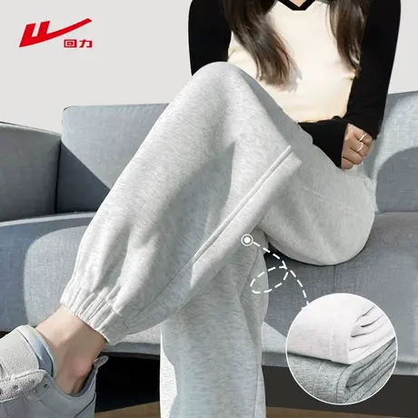 ZH回力运动裤子女2025新款夏季慵懒舒适时尚大方得体百搭裤子女图片