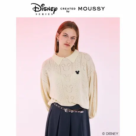 MOUSSY 夏季新品迪士尼甜美学院风米奇针织衫010HAY70-039图片