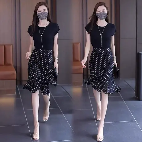 拉夏贝尔小个子通勤中长裙女2025高腰显瘦新款半身气质修身包臀裙图片