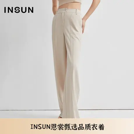 INSUN恩裳夏季阔腿简约线条感职业西裤图片
