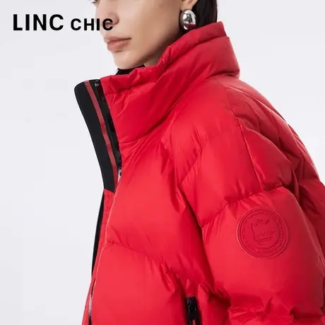【赵小棠明星同款】LINCCHIC金羽杰2023秋冬新品短款面包羽绒服女图片