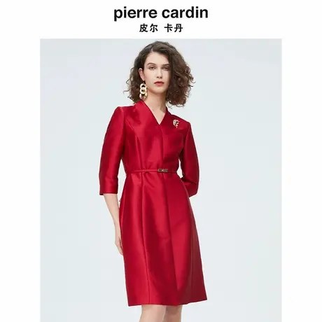 【皮尔卡丹女装】 小众轻仪式礼服修身连衣裙【专柜正品】图片