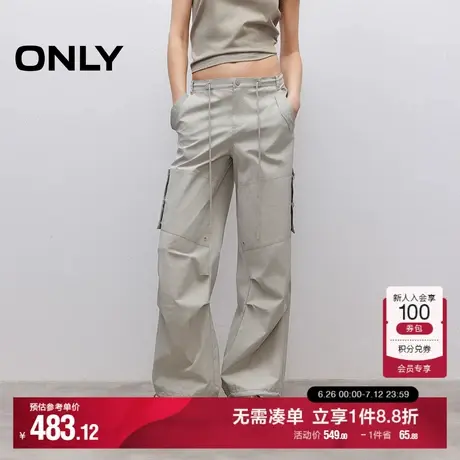 ONLY2025夏季新款潮流工装风宽松显瘦低腰长裤直筒裤休闲裤女图片