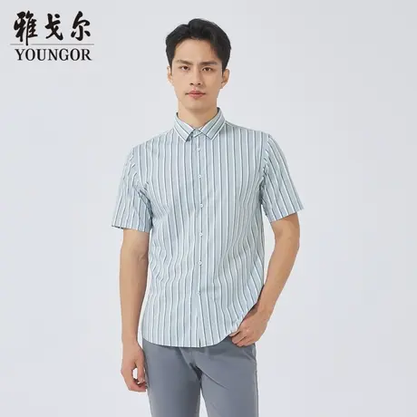 【商场同款】雅戈尔男士短袖衬衫夏季新款官方商务休闲衬衫S3560商品大图
