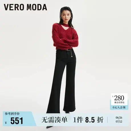 Vero Moda奥莱牛仔裤女春秋新款高腰优雅气质复古喇叭裤子流行图片