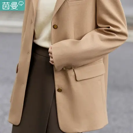 茵曼官方旗舰店小西装外套女装2023新款春秋冬西服休闲上衣高级感图片