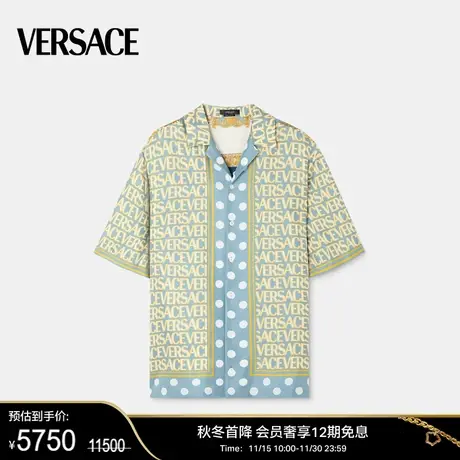 【新年礼物】 VERSACE/范思哲 男士Versace Allover真丝衬衫图片