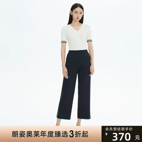 LANCY/悦朗姿新款夏季休闲裤子女高腰垂感运动薄款商场同款图片