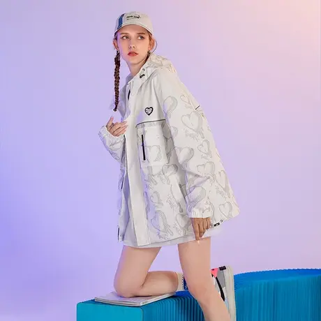 yep春秋款外套女防风潮牌工装夹克运动美式复古高级感女款图片