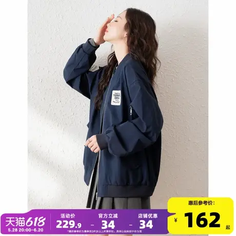 唐狮2024春秋季新款女棒球服外套女小众设计感短款休闲外套中性图片
