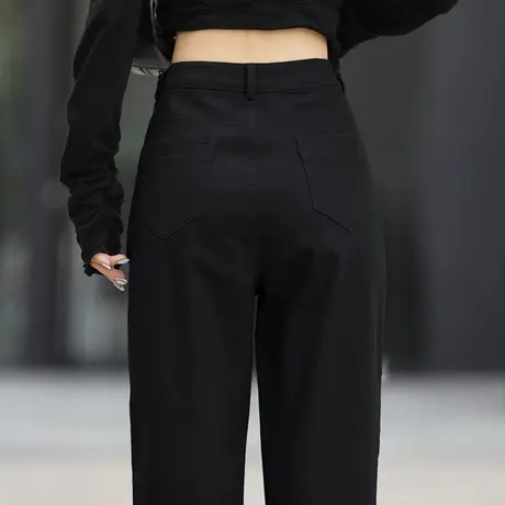 裤子女2023新款宽松秋冬季烟管加绒大码萝卜裤直筒休闲裤哈伦女裤图片