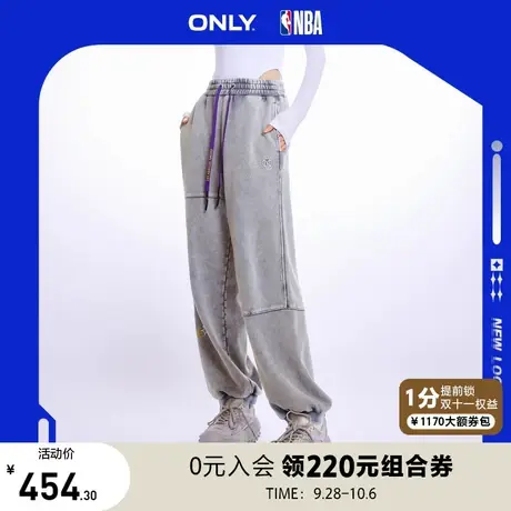 ONLY奥莱夏季新款NBA联名款宽松直筒印花长款休闲裤女图片