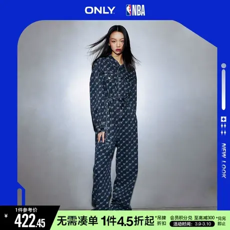ONLY2023冬季新款NBA联名直筒连衣牛仔裤女|123164003图片