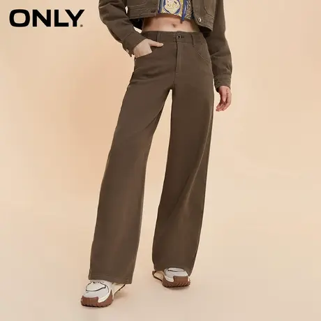 ONLY奥莱夏季时尚百搭宽松高腰老爹裤长裤牛仔裤女图片