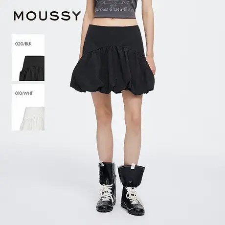 MOUSSY 2025夏季新品甜美元气高腰花苞蓬蓬半身裙女028ISA31-2331图片