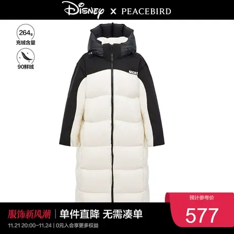 太平鸟奥莱迪士尼雪天使米奇联名年冬季长款羽绒服A6ACC4E07图片