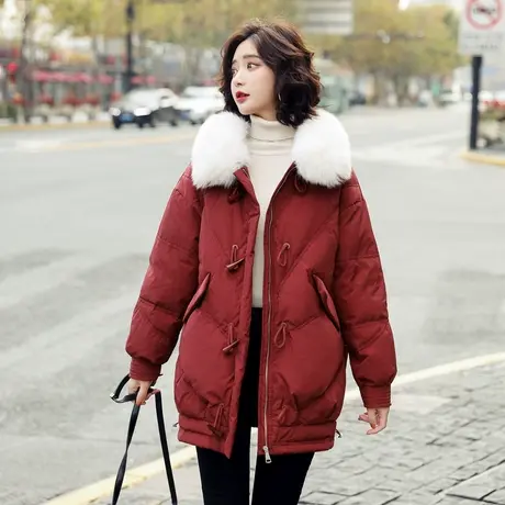 狐狸毛厚羽绒服图片
