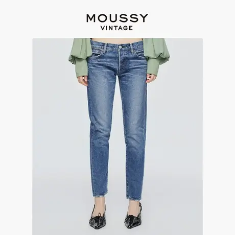 MOUSSY VINTAGE 2025夏季新品低腰修身磨白牛仔裤女540GSC11-1060图片