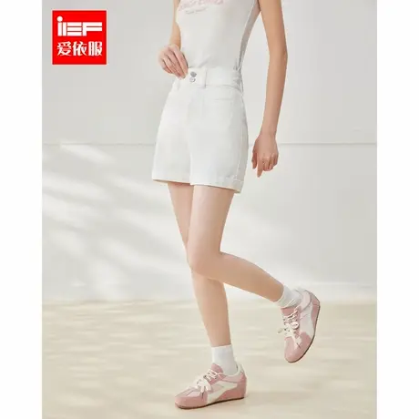 IEF/爱依服夏季穿搭2025夏季新款时尚设计感通勤百搭高腰显瘦短裤图片
