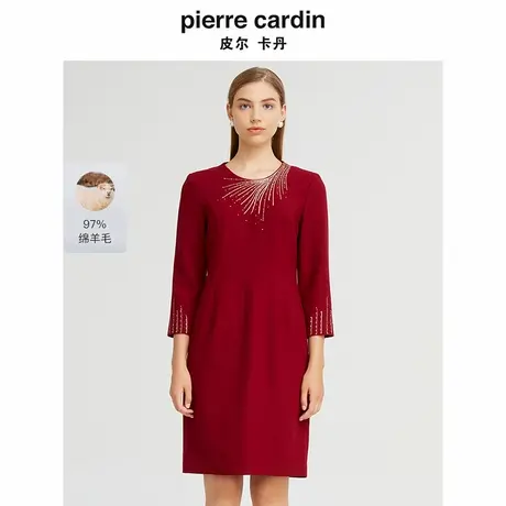 【皮尔卡丹女装】秋季轻奢亮钻宴会华丽礼服裙【专柜正品】图片