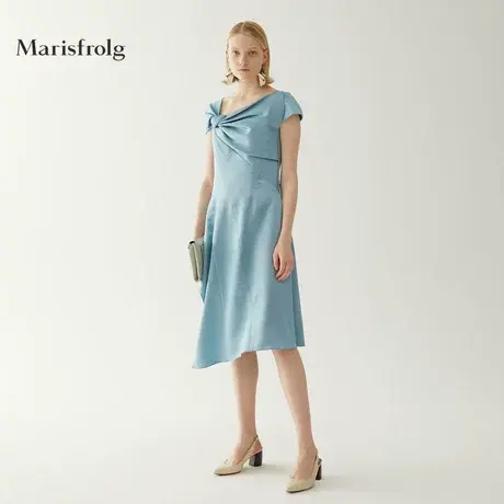 Marisfrolg玛丝菲尔女装时尚优雅不规则领礼服连衣裙秋专柜正品图片