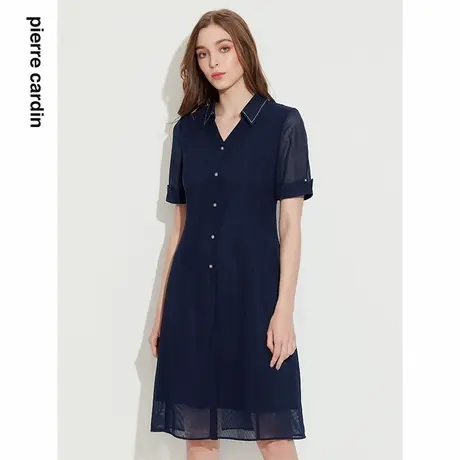 【皮尔卡丹女装】夏季简约轻商务短袖连衣裙【专柜正品】图片