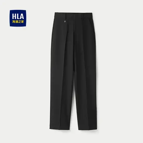 HLA/海澜之家商务西裤2025春秋新款锥形半松紧腰修身裤子女装图片