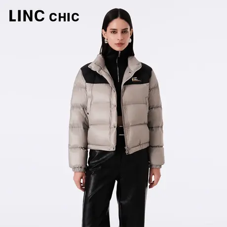 LINCCHIC金羽杰轻薄羽绒服女2023年秋季新款酷感超轻短款箱型外套图片