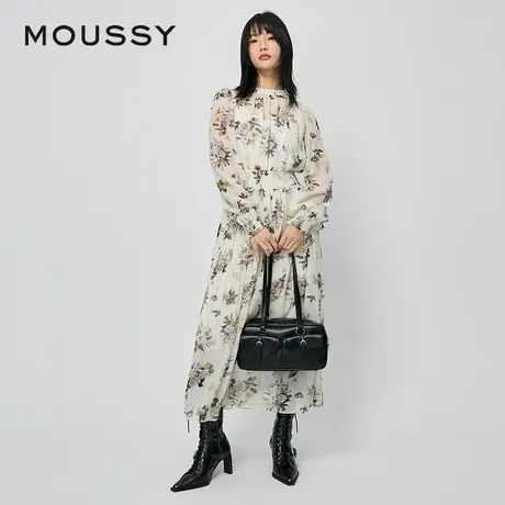 MOUSSY24夏季新品新中式艺术印花茶歇裙连衣裙女028HAA30-1921图片