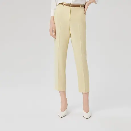 LANCY/朗姿女装春季新款高级九分裤子女通勤小脚裤薄西装裤图片