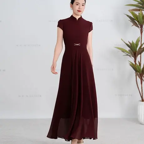 新中式喜婆婆婚宴装礼服2025夏季新款时尚气质喜妈妈红色连衣裙女图片