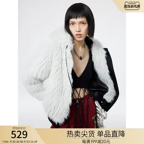 RIENYRE外套女秋冬款修身宽松美式复古时尚连帽夹克原创设计上衣图片