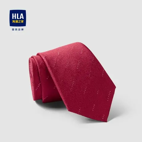 HLA/海澜之家纯色领带2023秋季款光泽质感有型含桑蚕丝婚庆领带男图片