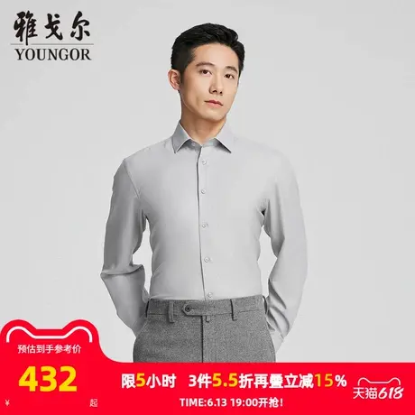 【商场同款】雅戈尔男士长袖衬衫春秋新款官方商务休闲长袖衬衫男图片