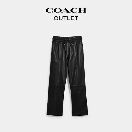 COACH/蔻驰奥莱女士皮革长裤图片